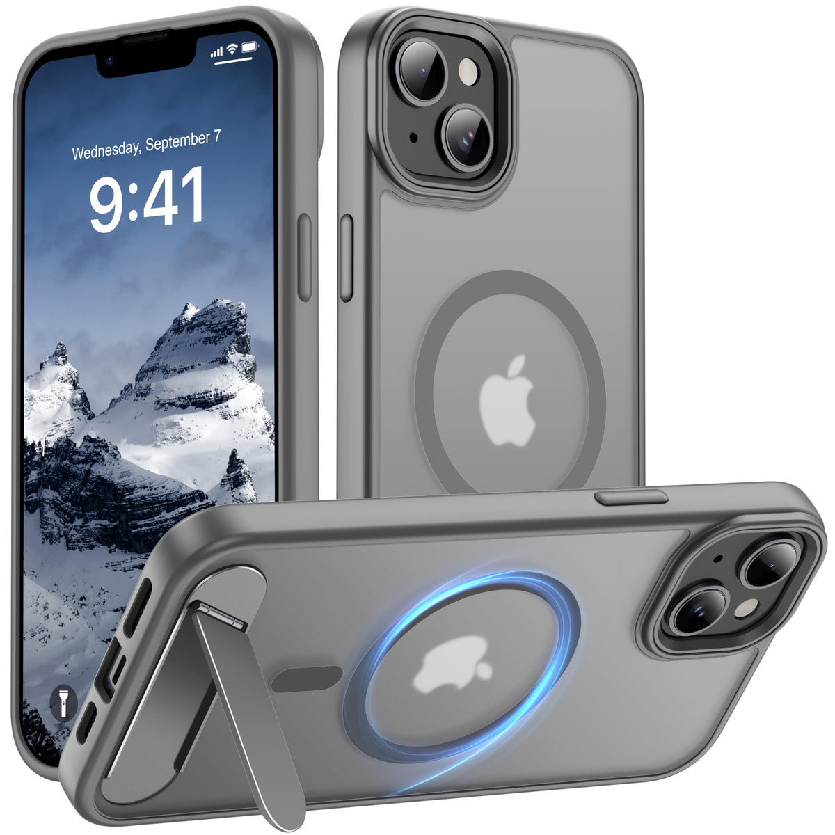for Google Pixel 11/Pixel 11 Pro Case, Built-in Stand, Black