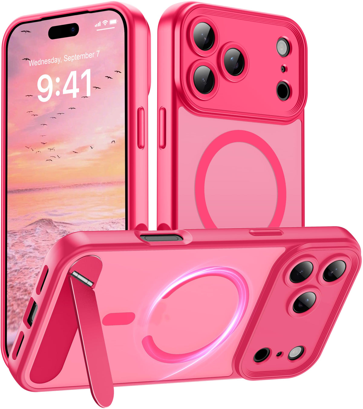 for Google Pixel 11/Pixel 11 Pro Case, Built-in Stand, Black