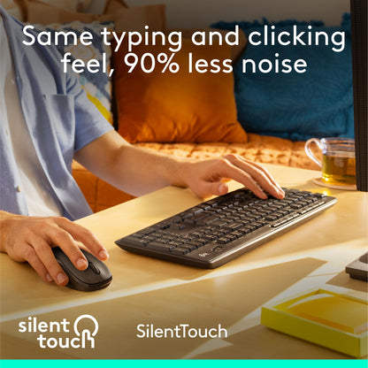 Logitech QuietType MK295 Wireless Combo - Graphite
