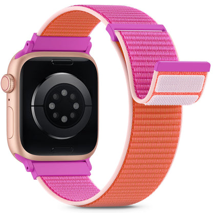 Nylon Loop Sport Band Compatible with Apple Watch Bands 44mm 45mm 46mm 49mm 42mm for Women Men, iWatch Wrist Straps for Ultra 3 2, Se, Series 11 10 9 8 7, Breathable, Soft Band Ideal for Outdoor