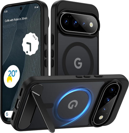 for Google Pixel 11/Pixel 11 Pro Case, Built-in Stand, Black