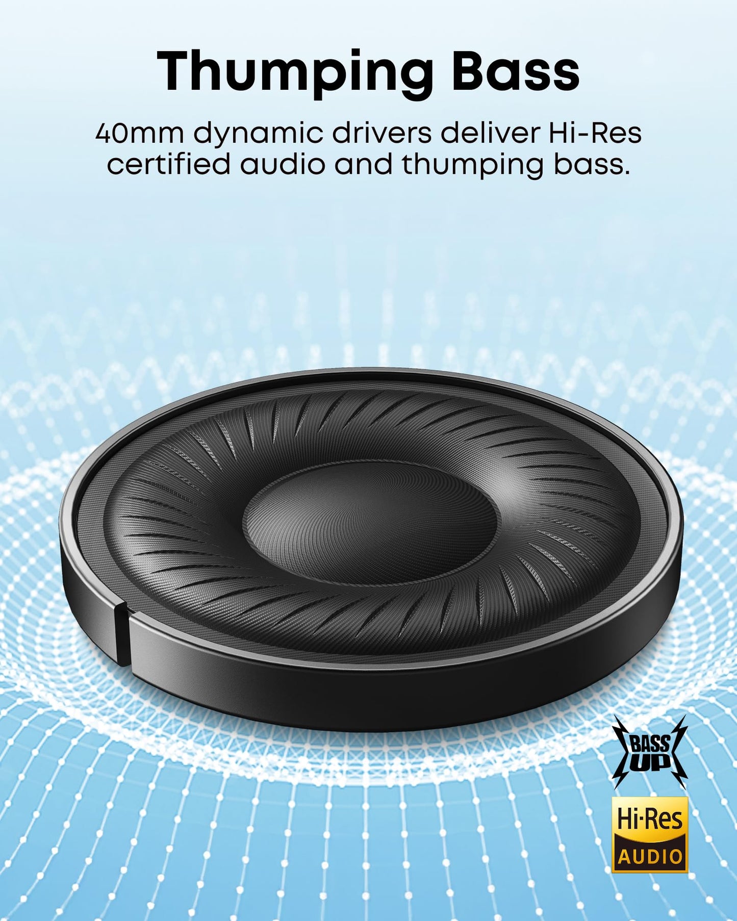 Soundcore by Anker Q20i Hybrid Active Noise Cancelling Headphones, Wireless Over-Ear Bluetooth, 40H Long ANC Playtime, Hi-Res Audio, Big Bass, Customize via an App, Transparency Mode (Black)