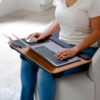 PinkComfort Lap Desk: Device Ledge & Phone Holder