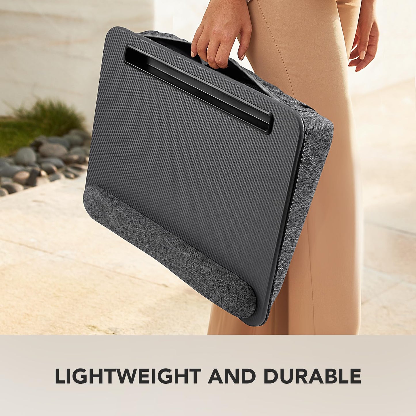 CushyLap Desk: Portable Laptop Stand & Storage