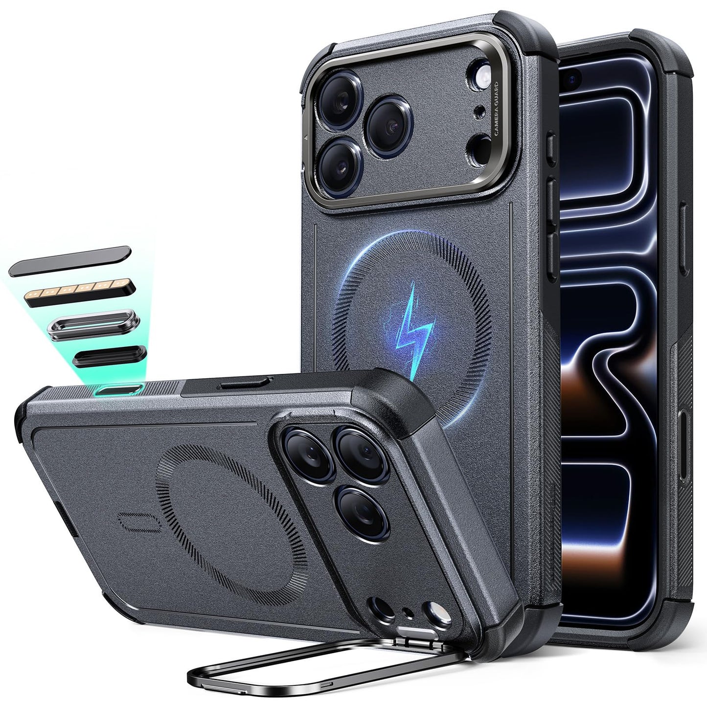 ESR Air Armor: Clear Black Military-Grade iPhone Case