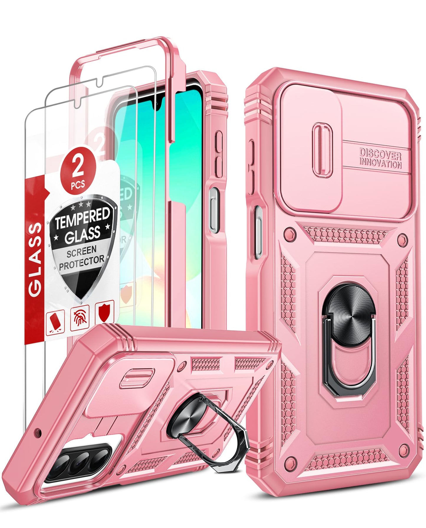 LeYi Samsung S25 FE Case with Camera Cover & Stand