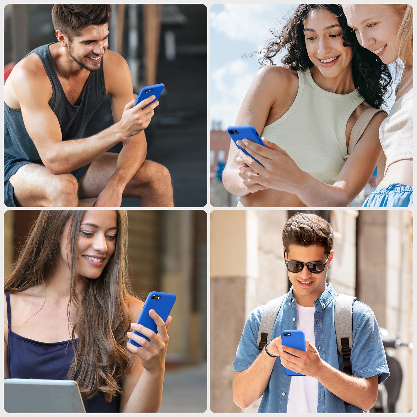 Miracase Capri Blue Slim Shockproof iPhone Case