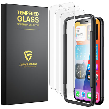 ImpactStrong 3-Pack Glass Protector for iPhone 15/16, 6.1