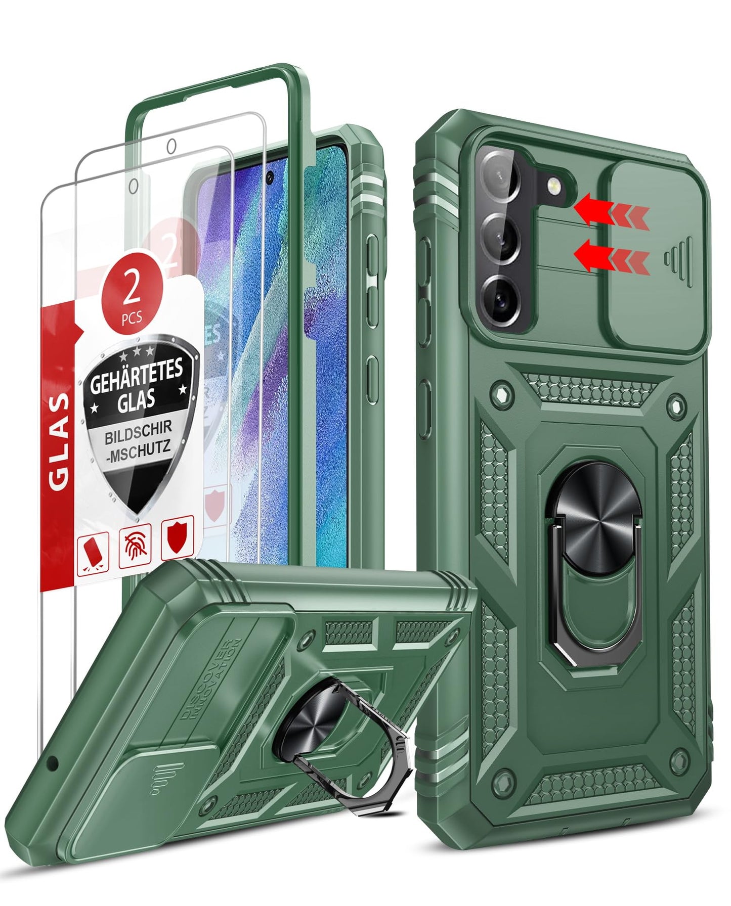 LeYi Samsung S25 FE Case with Camera Cover & Stand