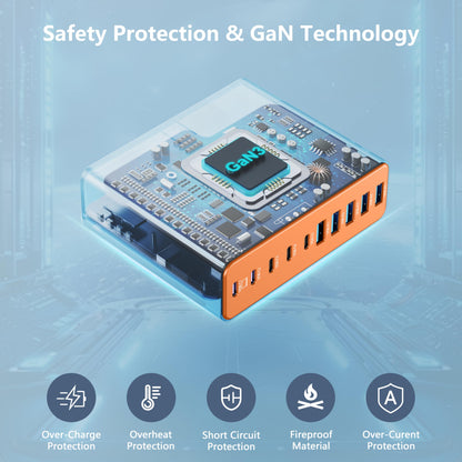 PowerHub 320: High-Speed 10-Port USB-C Charger