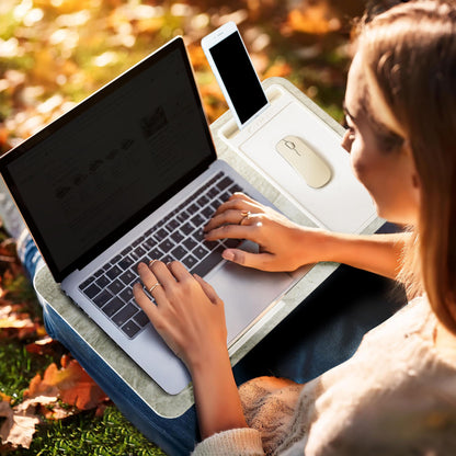 PinkComfort Lap Desk: Device Ledge & Phone Holder