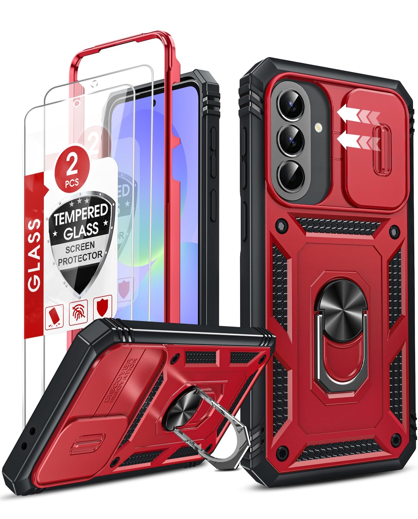 LeYi Samsung S25 FE Case with Camera Cover & Stand