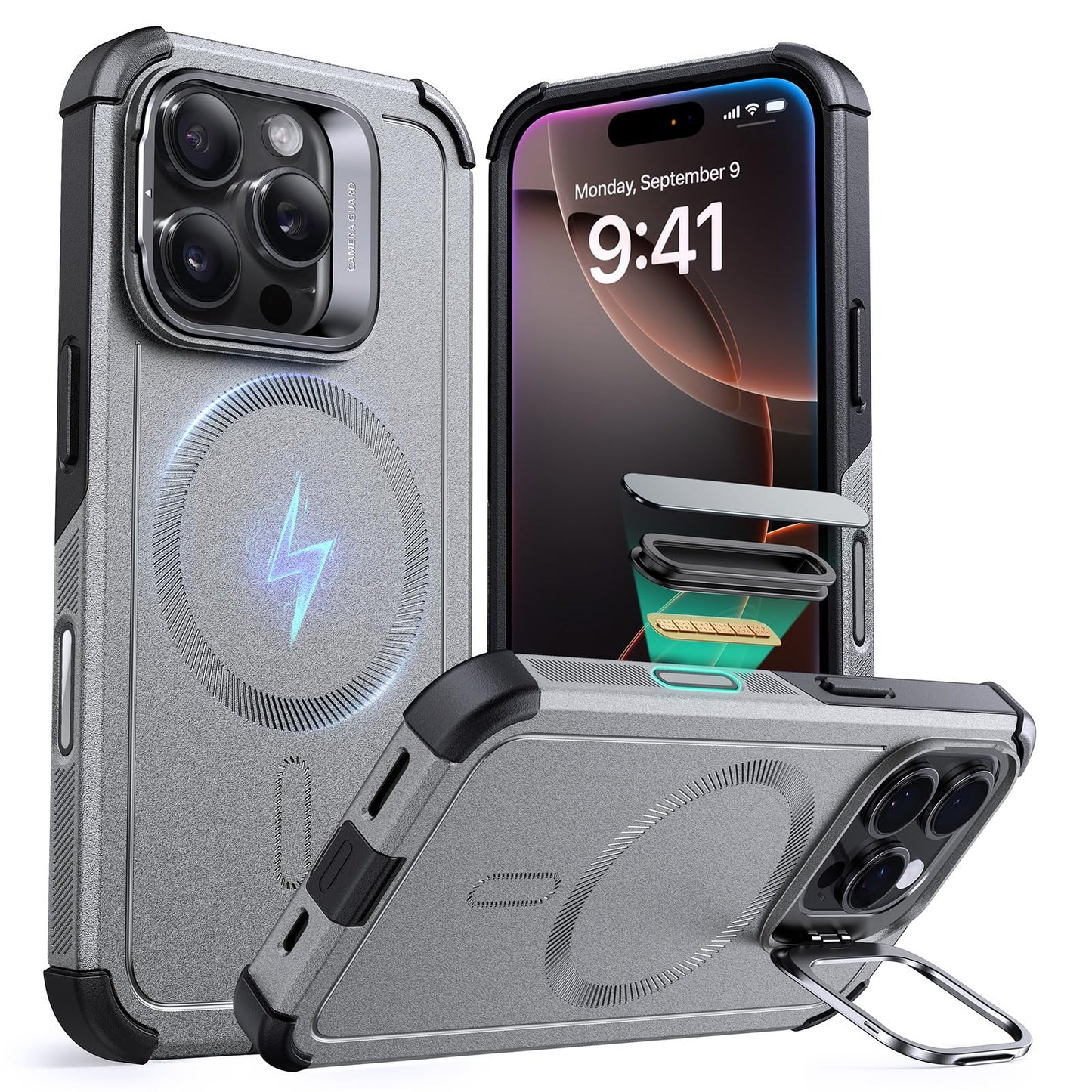 ESR Air Armor: Clear Black Military-Grade iPhone Case