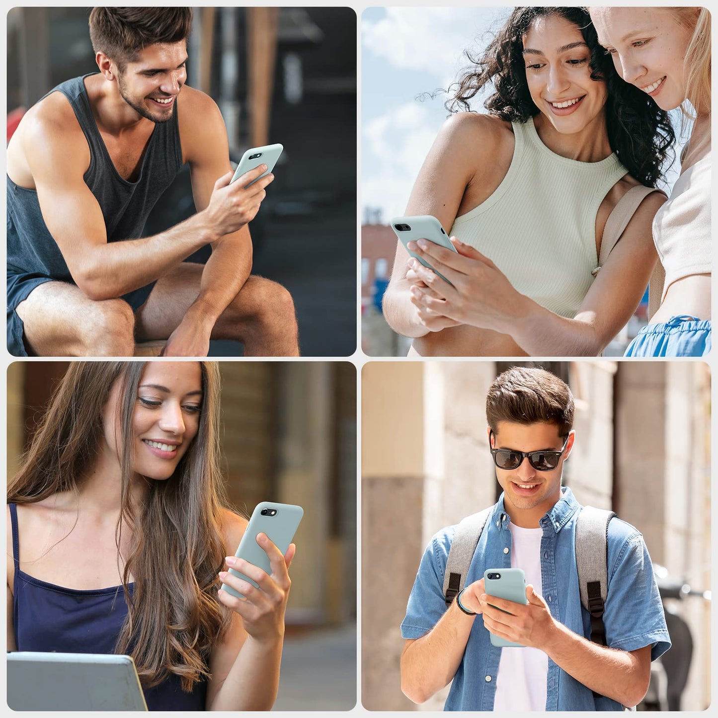 Miracase Capri Blue Slim Shockproof iPhone Case