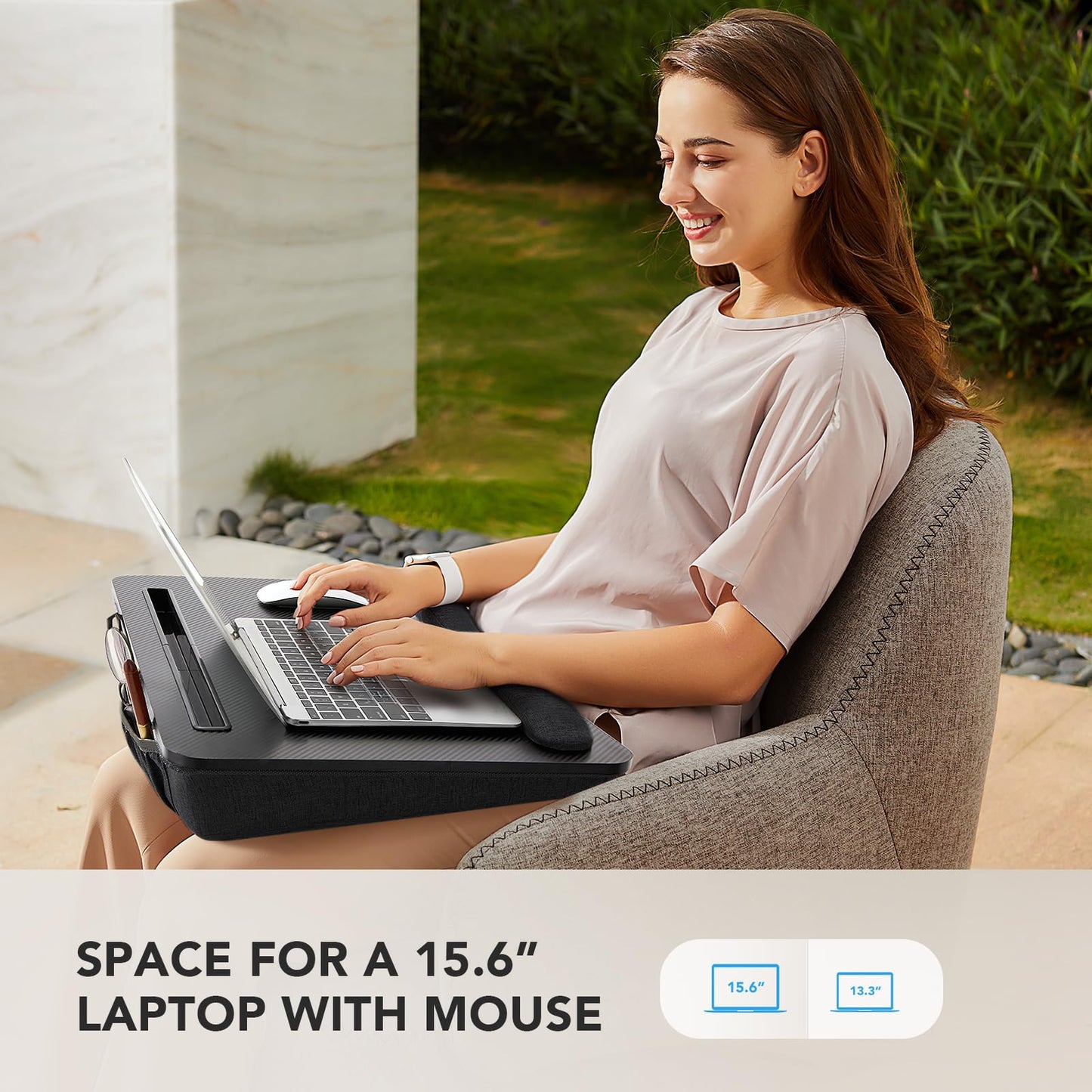 CushyLap Desk: Portable Laptop Stand & Storage