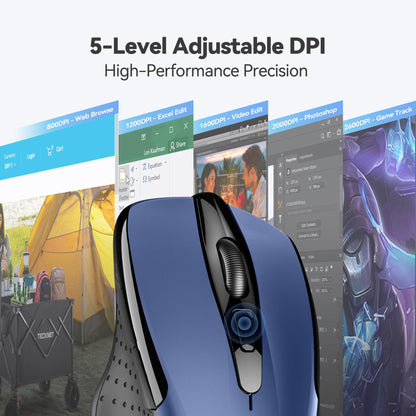 ErgoGlide Wireless: 6-Button, 2600 DPI, 24-Month Power