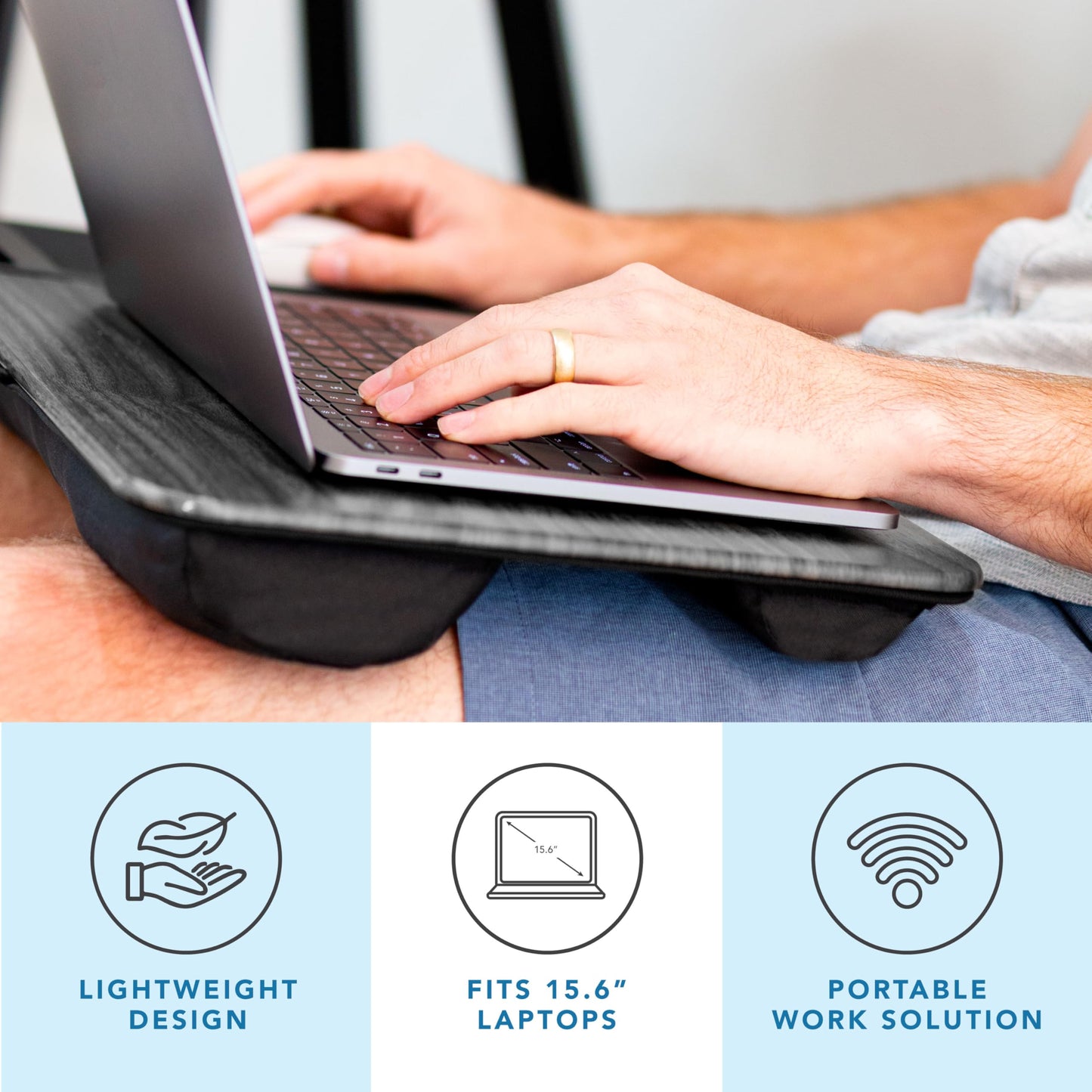 PinkComfort Lap Desk: Device Ledge & Phone Holder