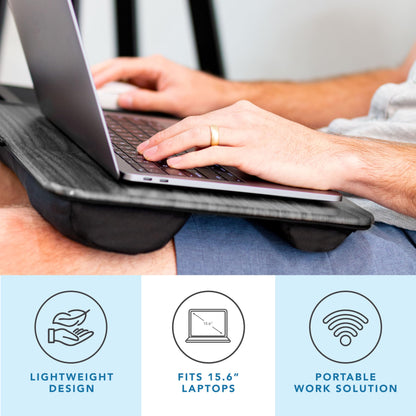PinkComfort Lap Desk: Device Ledge & Phone Holder