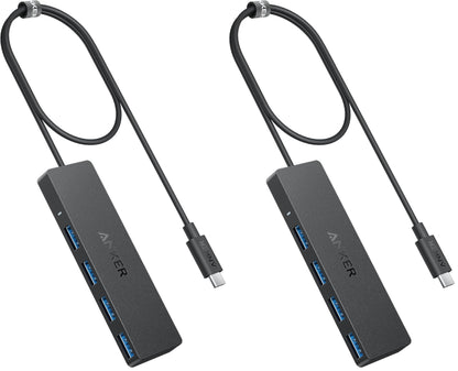 Anker USB Hub 4 Ports, Multiple USB 3.0 Hub, USB Splitter for Laptop, Extender for A Port Laptop, PC, Desktop and More [Charging Not Supported](2ft USB-A)