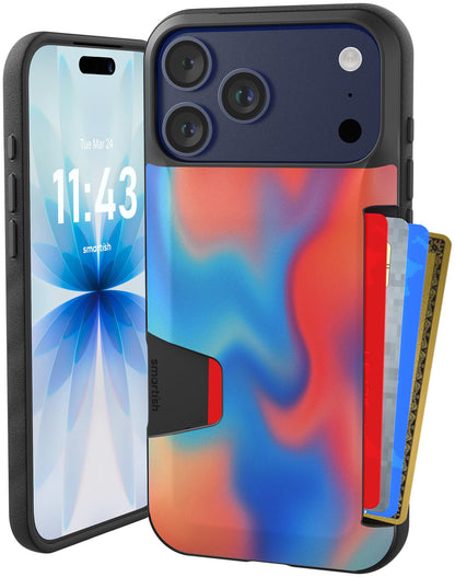 Smartish iPhone 18 Pro/17 Pro Wallet Case, Wallet Slayer V1, Cherry Blossom