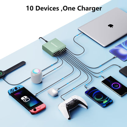 PowerHub 320: High-Speed 10-Port USB-C Charger