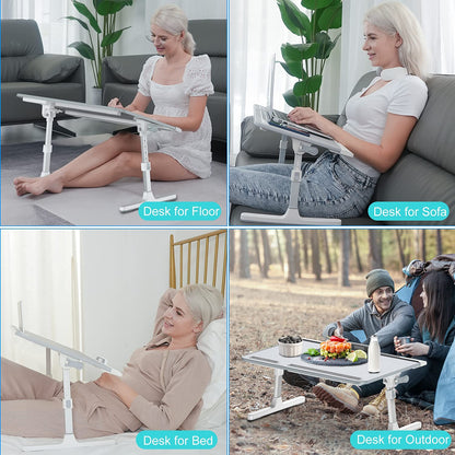 FlexiFold XL: Adjustable Laptop Tray for Bed & Sofa