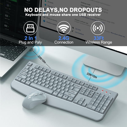 ErgoWave Duo: Wireless Keyboard & Mouse Set