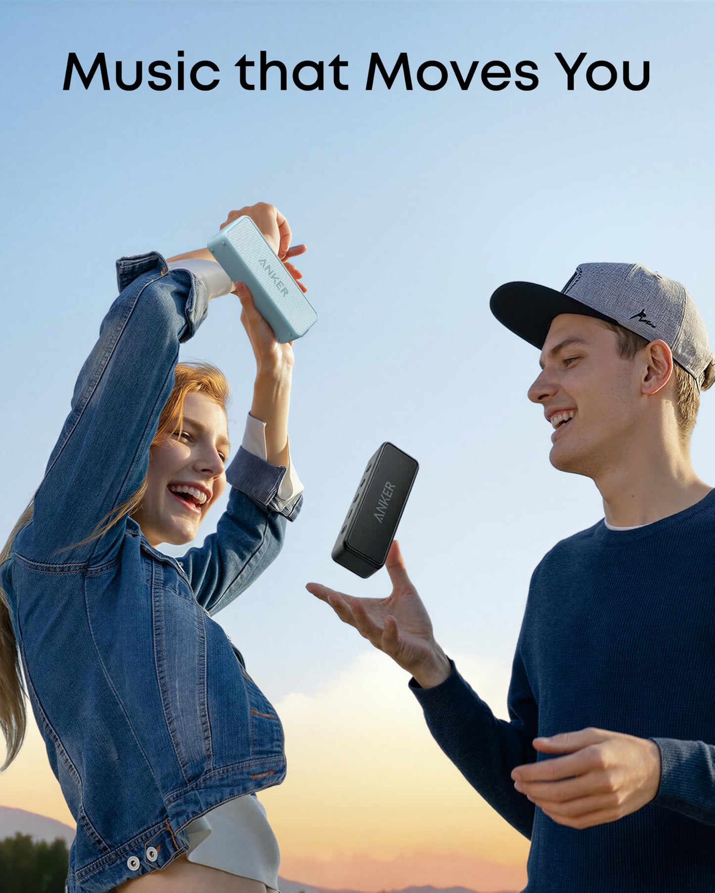 Anker Soundcore 2 Portable Bluetooth Speaker with Stereo Sound, Bluetooth 5, Bassup, IPX7 Waterproof, 24-Hour Playtime, Wireless, Speaker for Home, Outdoors, Travel