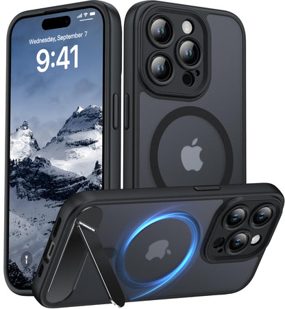 for Google Pixel 11/Pixel 11 Pro Case, Built-in Stand, Black