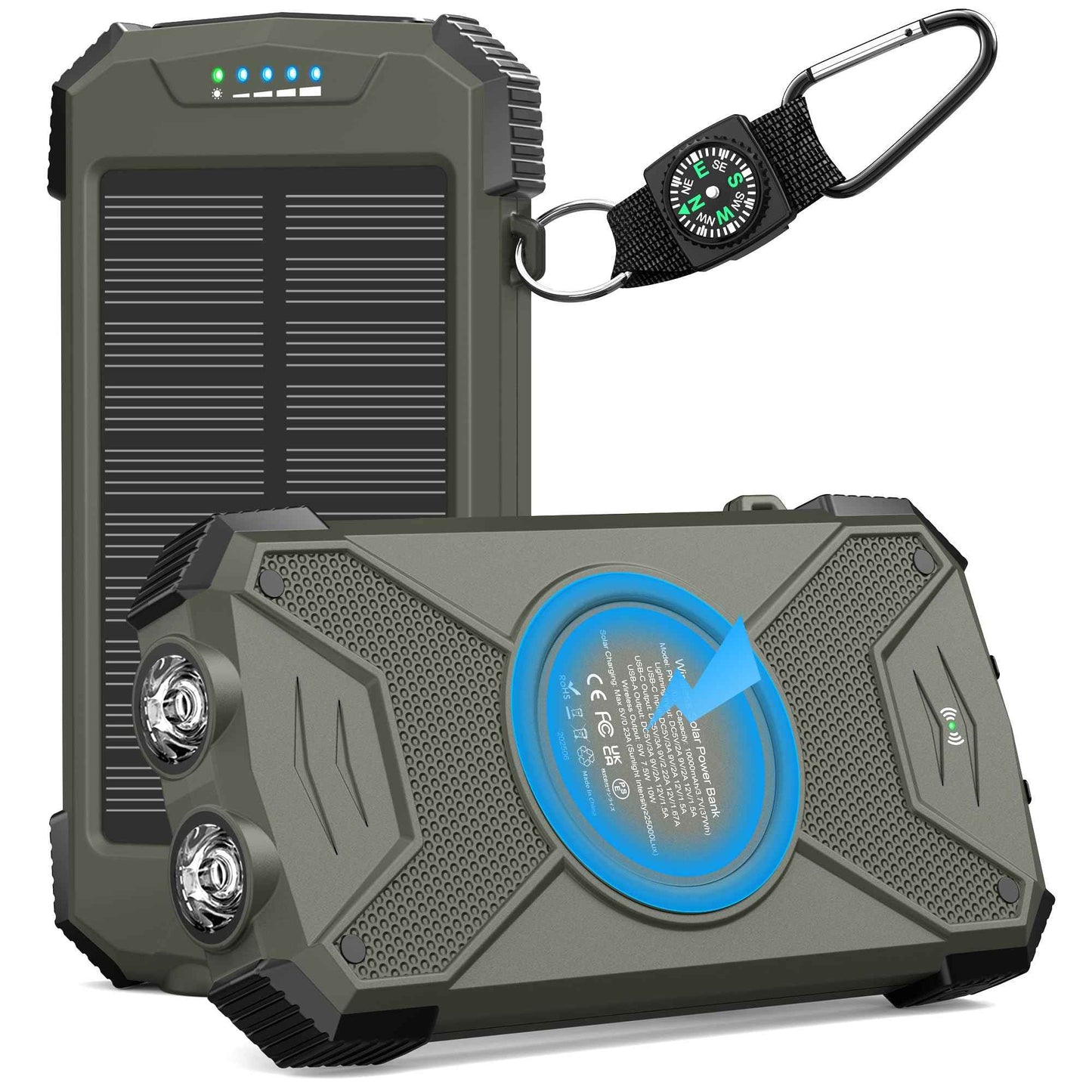 BLAVOR Solar Power Bank 10,000mAh Wireless Charger