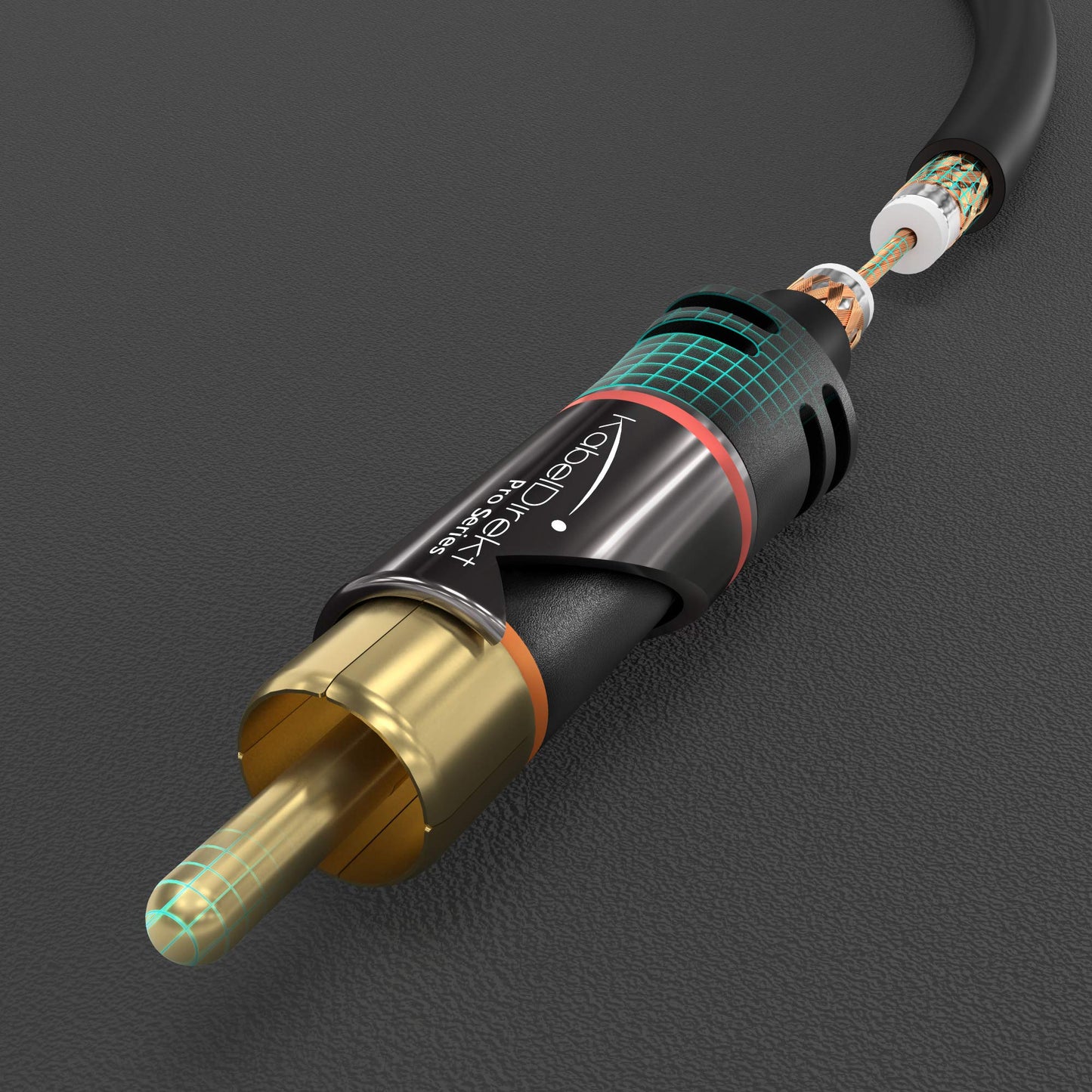 KabelDirekt – RCA to Jack 3.5mm Adapter Cable – 6ft – Versatile Plug-and-Play Audio Cable (Aux/3.5mm to 2X RCA for Smartphone, Tablet, Home Theater, soundbar, TV, Notebook, MP3)