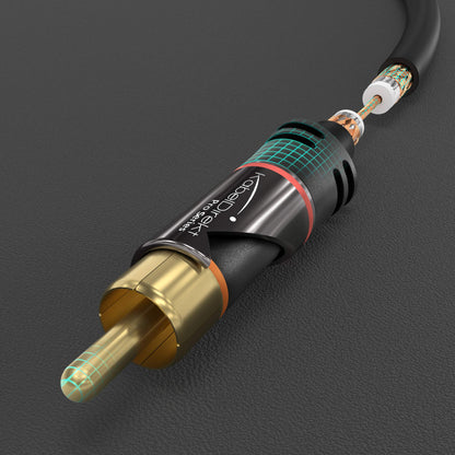 KabelDirekt – RCA to Jack 3.5mm Adapter Cable – 6ft – Versatile Plug-and-Play Audio Cable (Aux/3.5mm to 2X RCA for Smartphone, Tablet, Home Theater, soundbar, TV, Notebook, MP3)