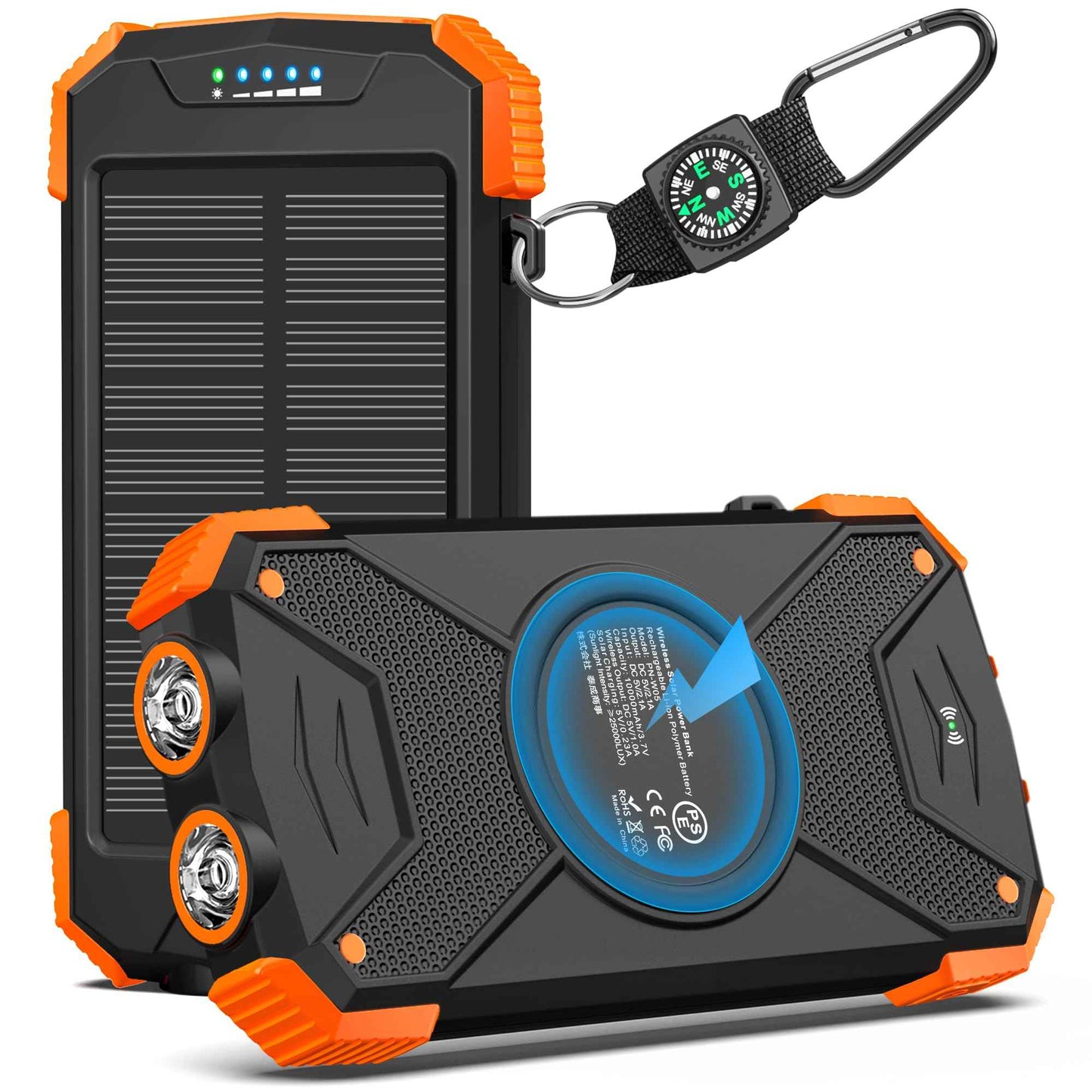 BLAVOR Solar Power Bank 10,000mAh Wireless Charger