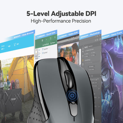 ErgoGlide Wireless: 6-Button, 2600 DPI, 24-Month Power