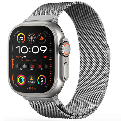 Original Stainless Steel Loop for Apple Watch Band 38mm 40mm 41mm 42mm 44mm 45mm 49mm, Magnetic Clasp Replacement Bands for iwatch Series Ultra SE 8 7 6 5 4 3 2 1, Women & Men Watch Strap for Apple