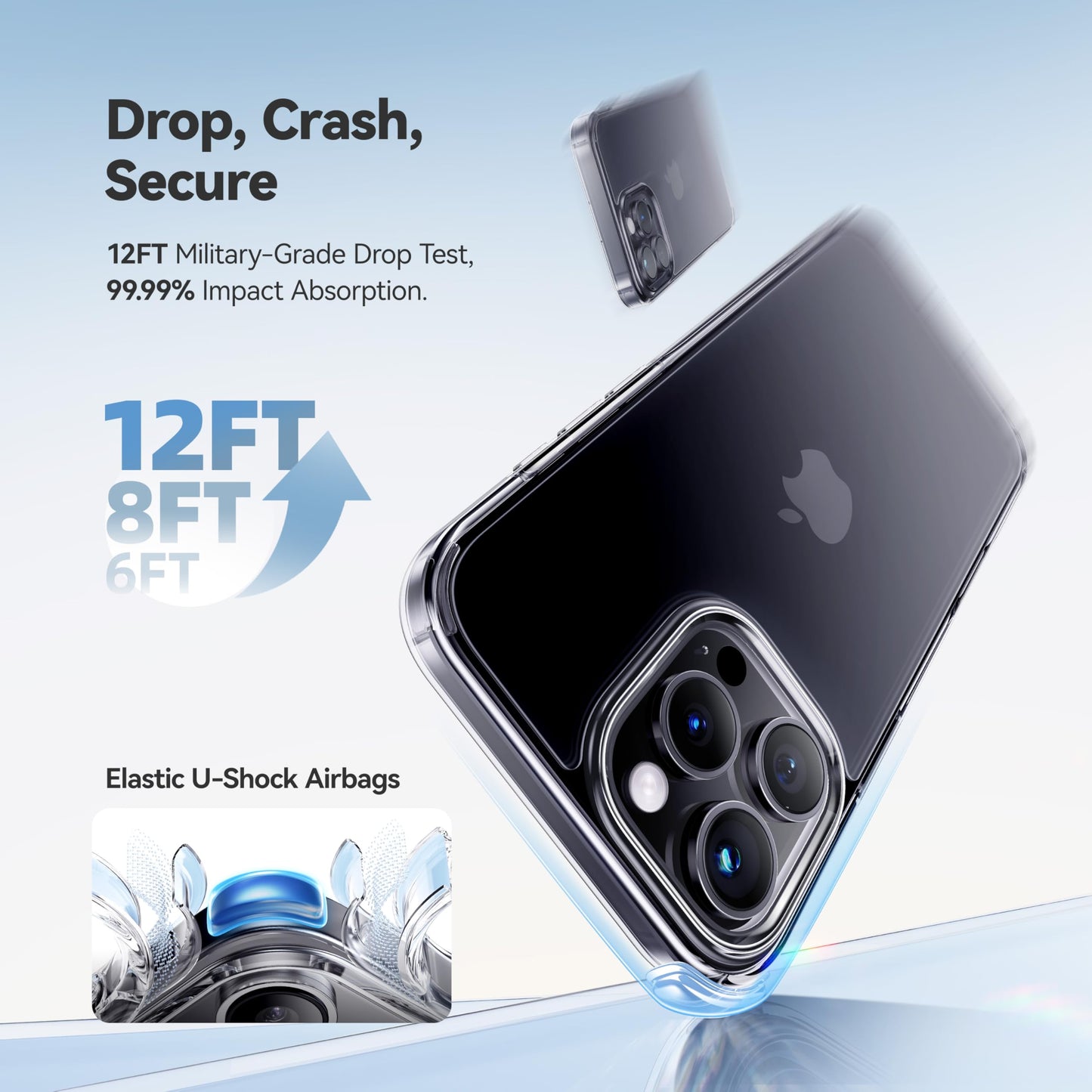 CrystalGuard i12 Pro Max Clear Case