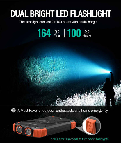 BLAVOR Solar Power Bank 10,000mAh Wireless Charger