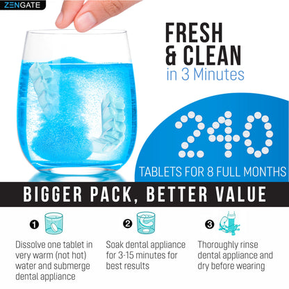 FreshGuard: 3-Min Denture & Aligner Clean Tablets