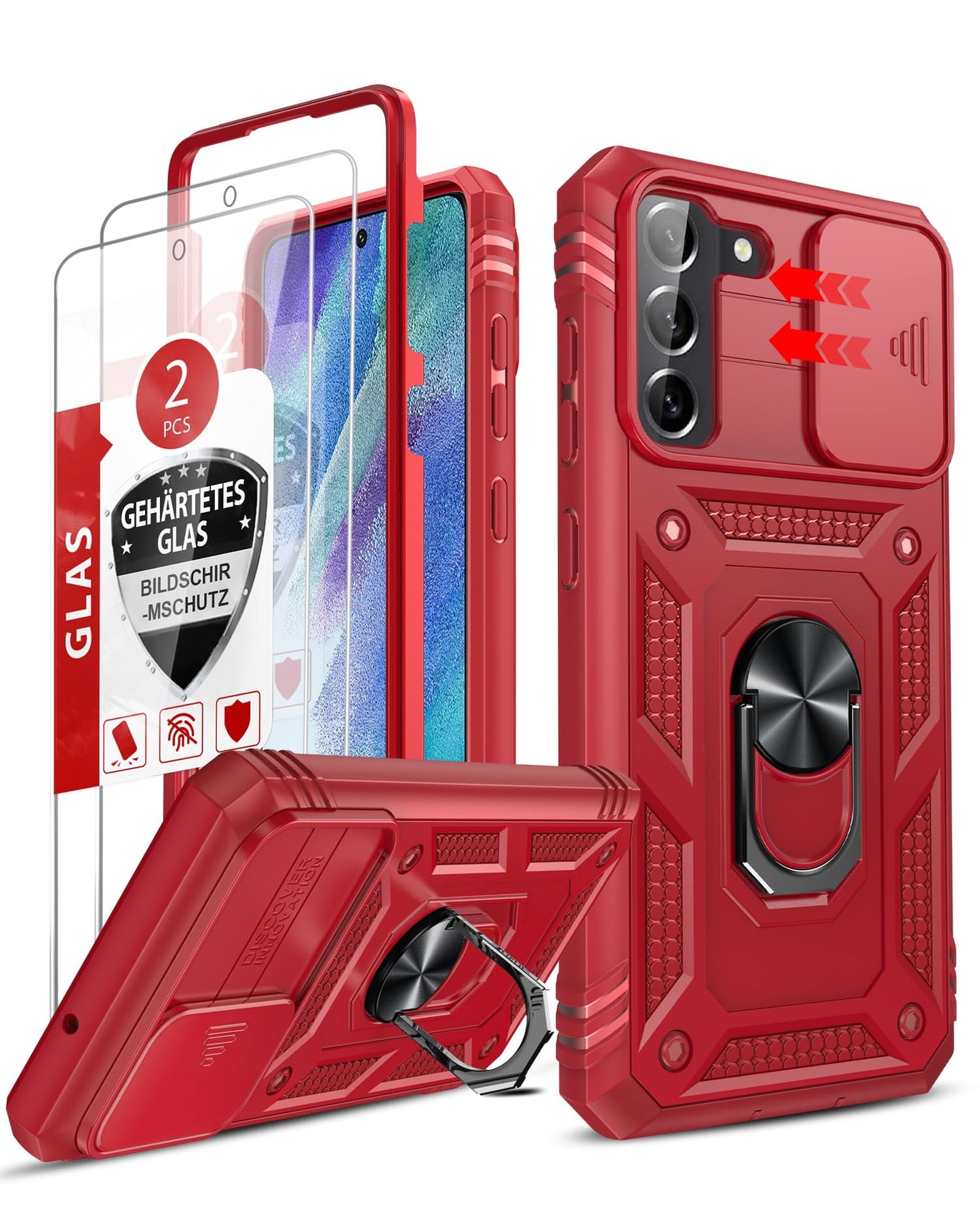 LeYi Samsung S25 FE Case with Camera Cover & Stand