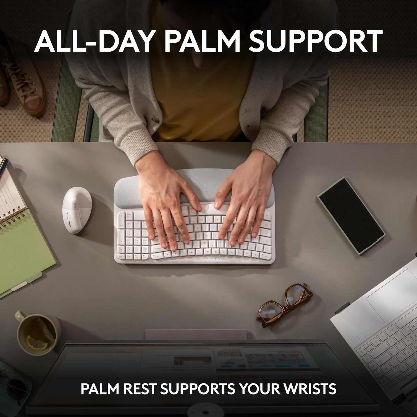 WaveEase Wireless Ergokey by Logitech