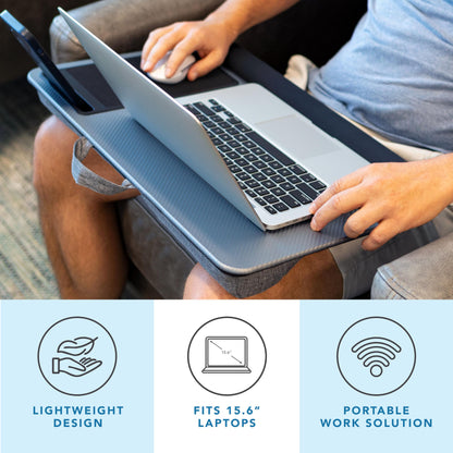 PinkComfort Lap Desk: Device Ledge & Phone Holder