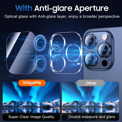 UniqueMe for 3 Pack iPhone 16 Pro/iPhone 16 Pro Max Camera Lens Protector