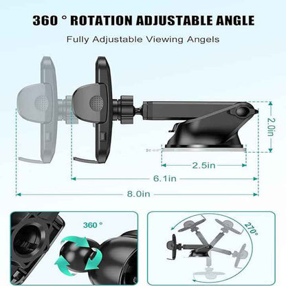 4-in-1 Universal Car Phone Mount with Super Suction