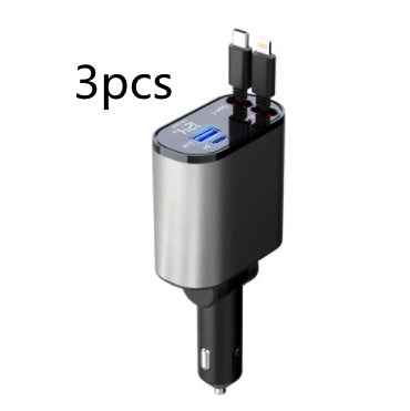 100W Metal Car Charger USB & Type-C Fast Adapter