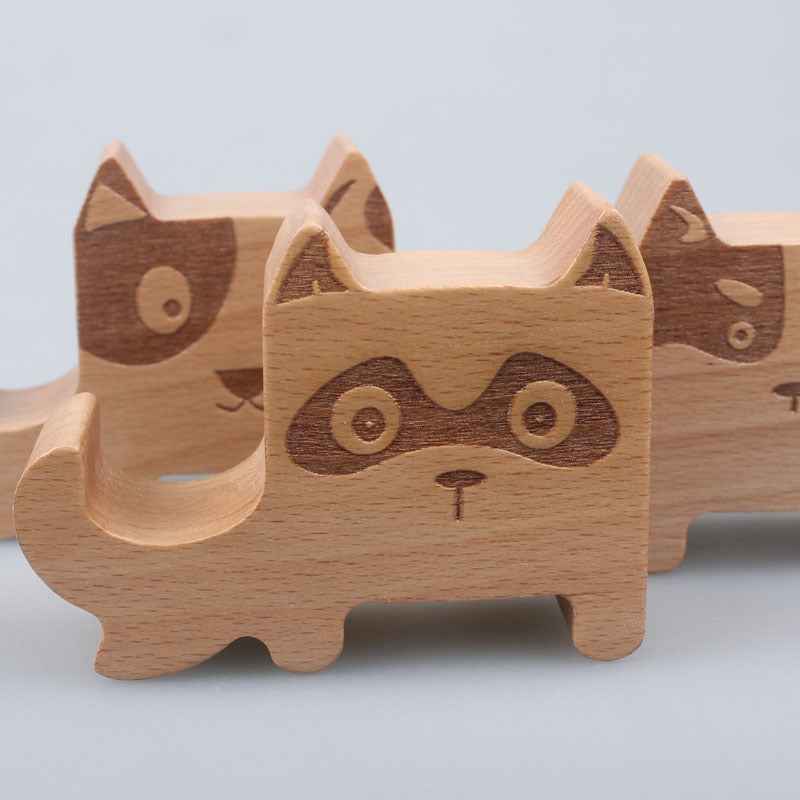 Creative Coin Beech Wood Lazy Phone Holder