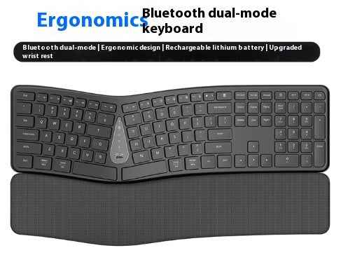 Dual-mode Ergonomic Key Mouse Suit With Wrist Rest Mute Rechargeable Keyboard