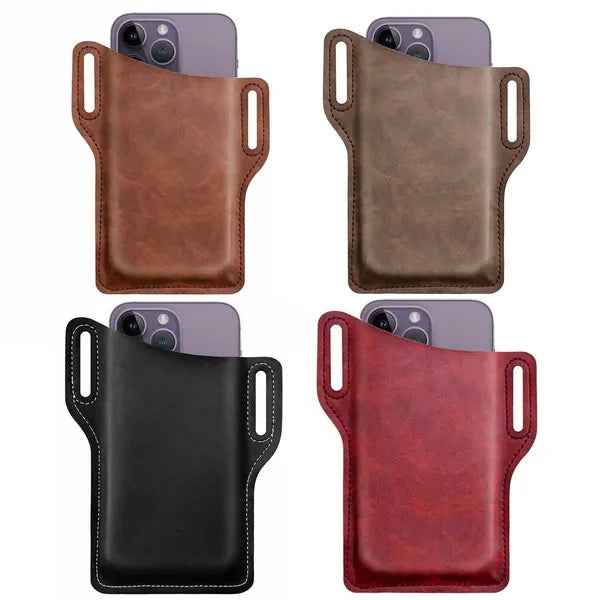 Men's Leather Phone Holster Waist Pack