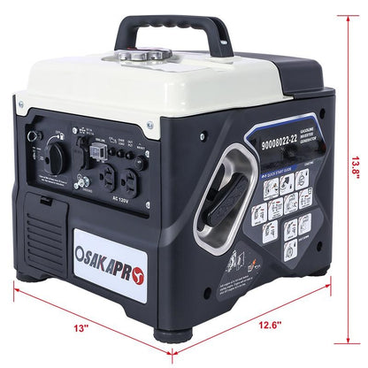 Quiet 1200W Portable Generator - Lightweight & Efficient