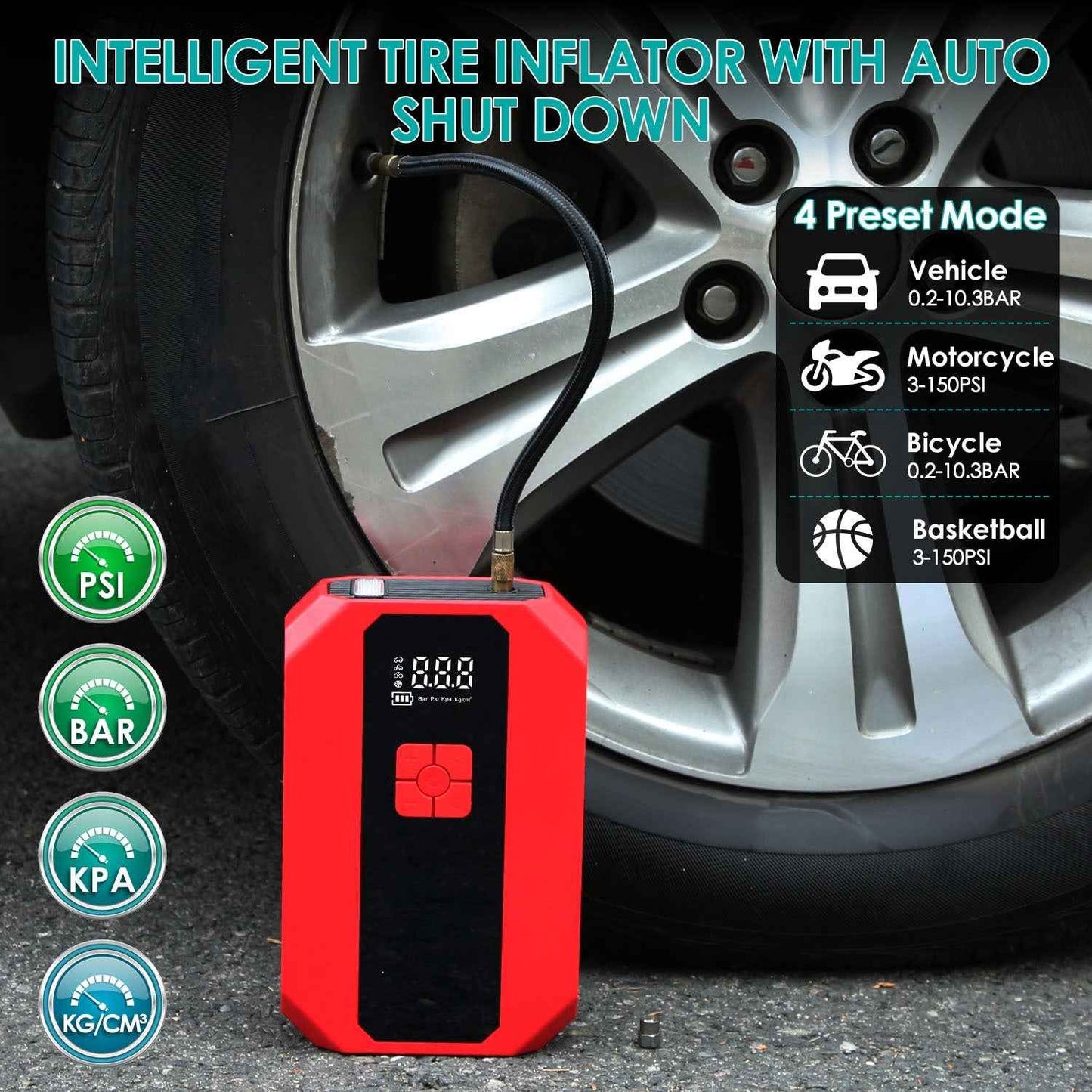 Portable Car Jump Starter & Air Compressor Combo