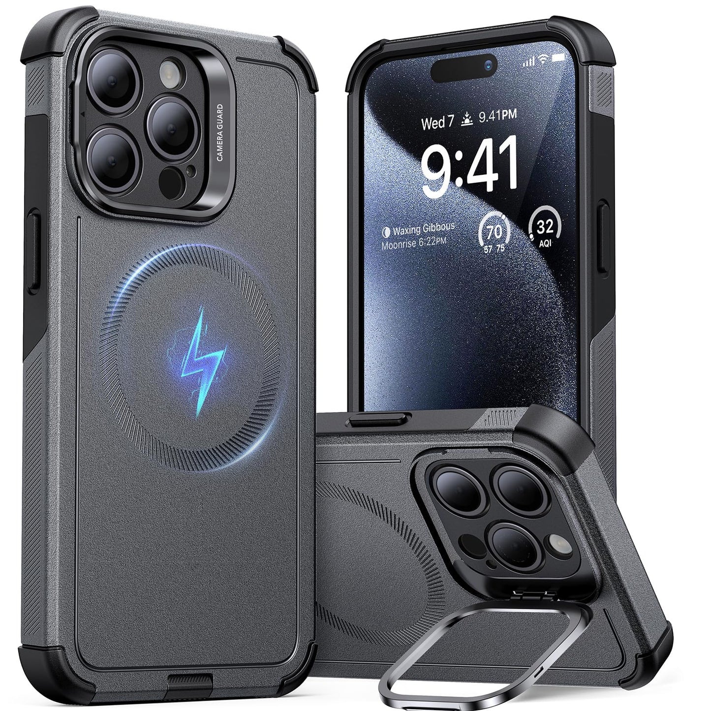 ESR Air Armor: Clear Black Military-Grade iPhone Case